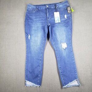 Royalty For Me Jeans Womens 18W Curvy Ultra High Ankle NWT